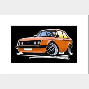 Ford Escort (Mk2) RS2000 Orange Posters and Art